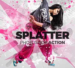 极品PS动作－飞溅艺术：Splatter Photoshop Action